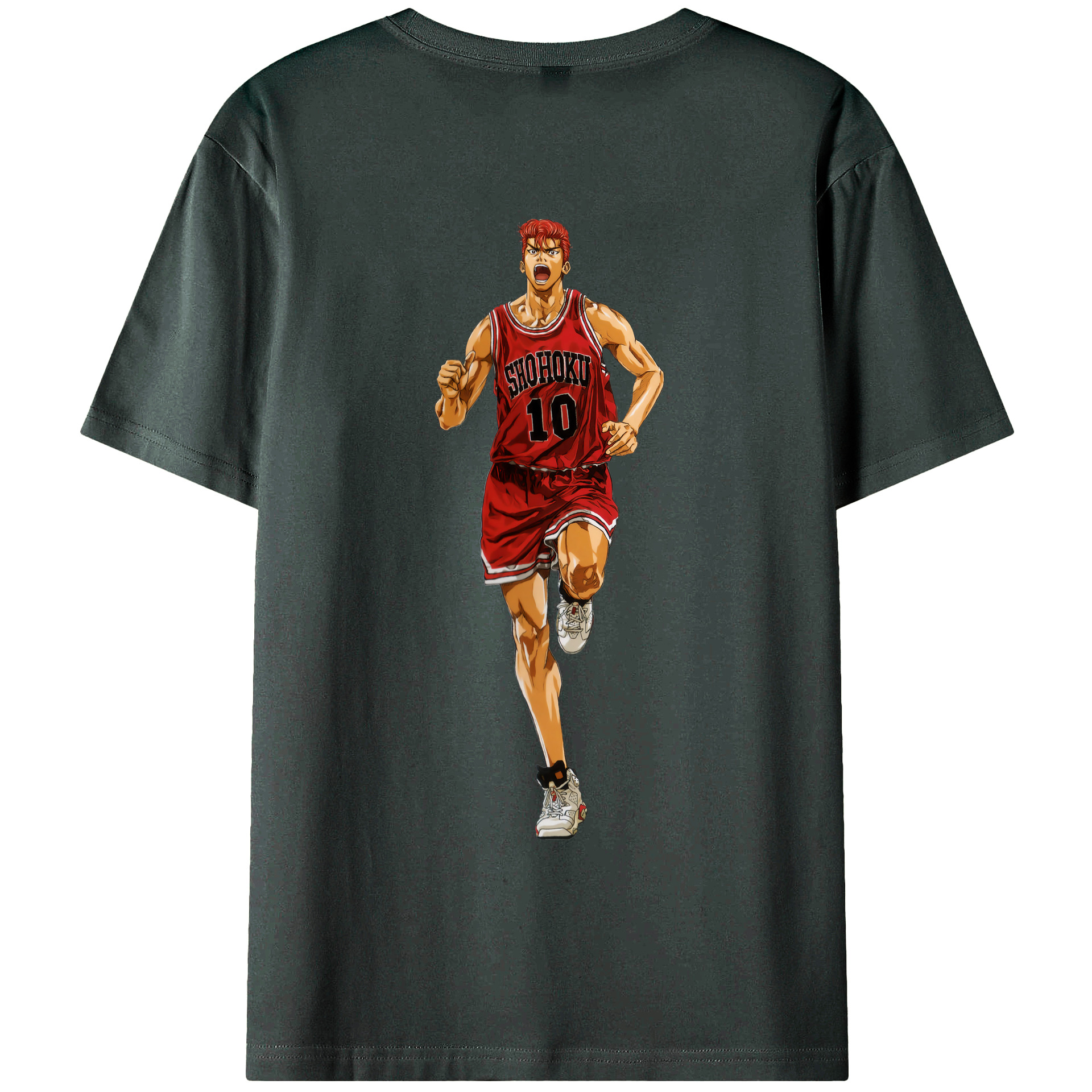 （画像用） SLAM DUNK／スラムダンク 綿100％ メンズ半袖Tシャツ（バックプリント） 通気性